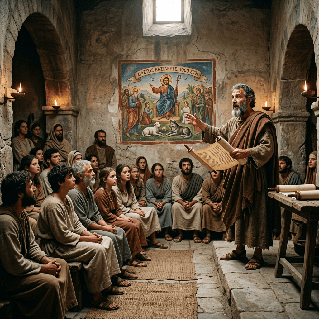 Justino Mártir enseñando sobre el milenio de Cristo