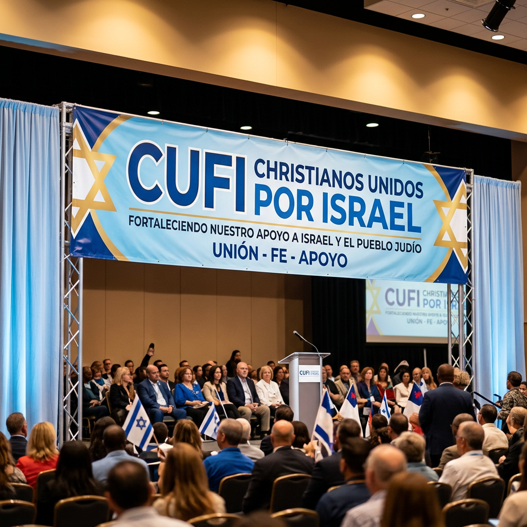 CUFI Cristianos Unidos por Israel event banner