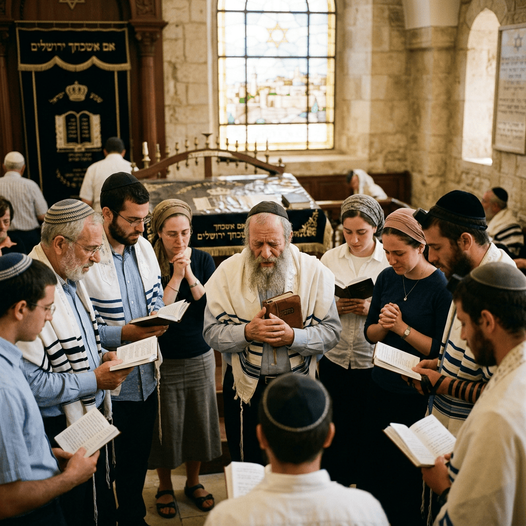 Personas orando por Israel